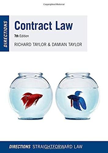 contract law directions 7th edition richard taylor, damian taylor 0198836597, 978-0198836599