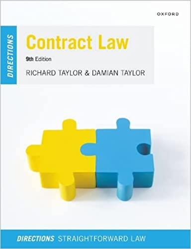 contract law directions 9th edition richard taylor, damian taylor 0192873504, 978-0192873507