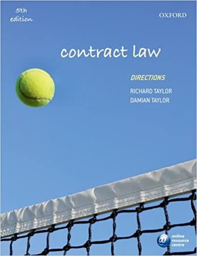 contract law directions 5th edition richard taylor, damian taylor 0198718489, 978-0198718482