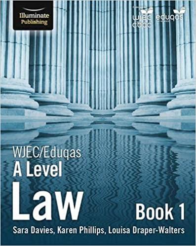 wjec/eduqas law for a level book 1 1st edition karen phillips, louisa draper-walters, sara davies 1911208454,