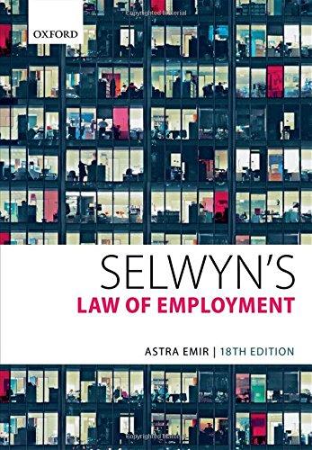 selwyns law of employment 18th edition astra emir 0199681554, 978-0199681556