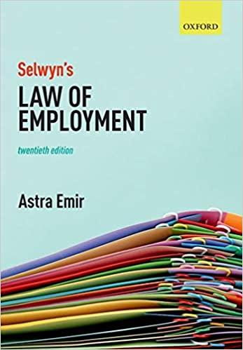 selwyns law of employment 20th edition astra emir 0198814844, 978-0198814849