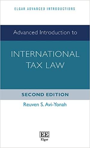 advanced introduction to international tax law 2nd edition reuven s. avi-yonah 1788978501, 978-1788978507