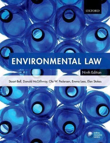 environmental law 9th edition stuart bell, donald mcgillivray, ole pedersen, emma lees, elen stokes