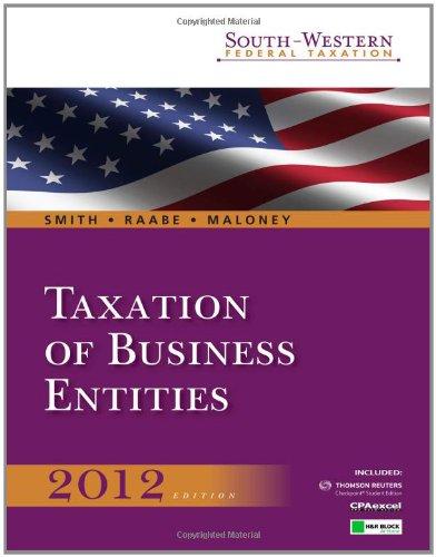 south western federal taxation 2012 taxation of business entities 15th edition james e. smith, william a.