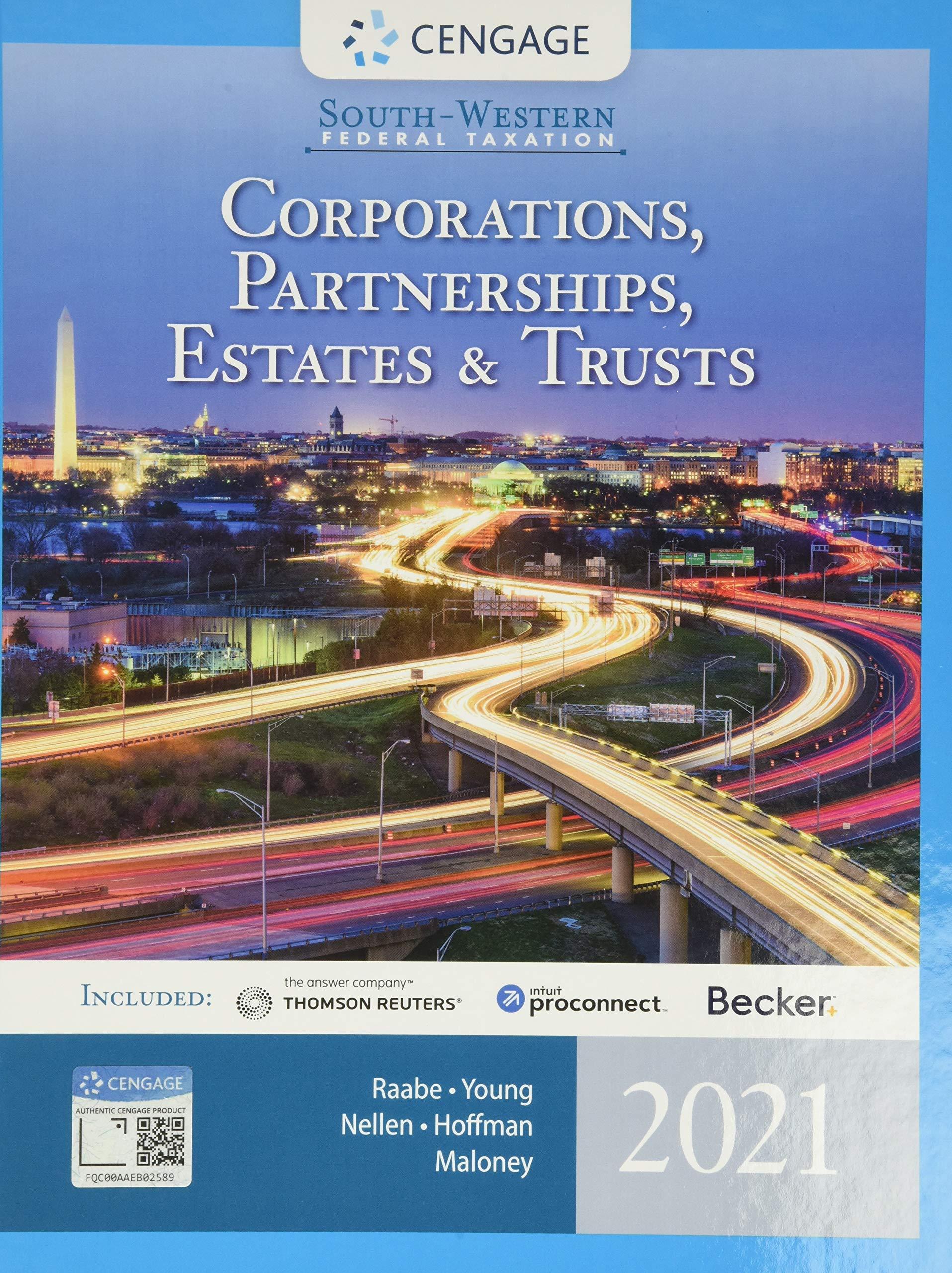 south western federal taxation 2021 corporations partnerships estates and trusts 44th edition william a.