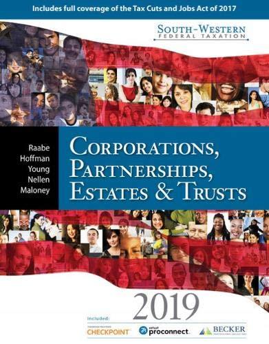 south western federal taxation 2019 corporations partnerships estates and trusts 42nd edition william a.