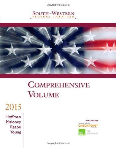 south western federal taxation 2015 comprehensive volume 38th edition william a. raabe, david m. maloney,