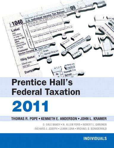 Prentice Halls Federal Taxation 2011 Individuals