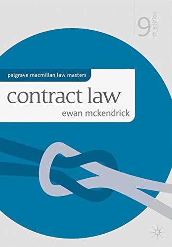 contract law 9th edition ewan mckendrick 0230285694, 978-0230285699