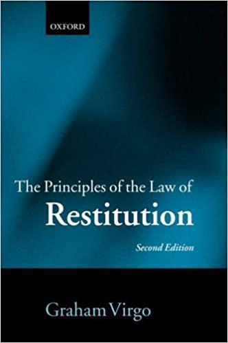 the principles of the law of restitution 2nd edition graham virgo 0199287538, 978-0199287536