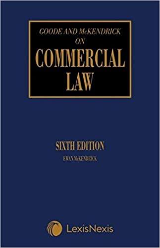 commercial law 6th edition roy goode, ewan mckendrick 1474317235, 978-1474317238