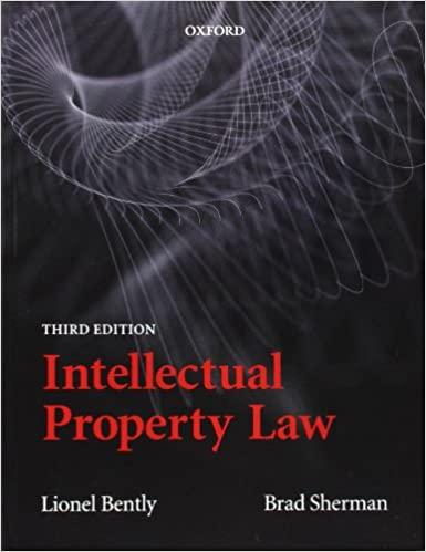 intellectual property law 3rd edition lionel bently, brad sherman 0199292043, 978-0199292042