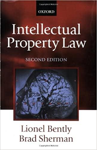 intellectual property law 2nd edition lionel bently, brad sherman 0199264309, 978-0199264308