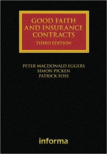good faith and insurance contracts 3rd edition peter macdonald eggers, simon picken 1843118793, 978-1843118794