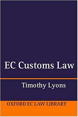 ec customs law 1st edition timothy lyons 0198764928, 978-0198764922