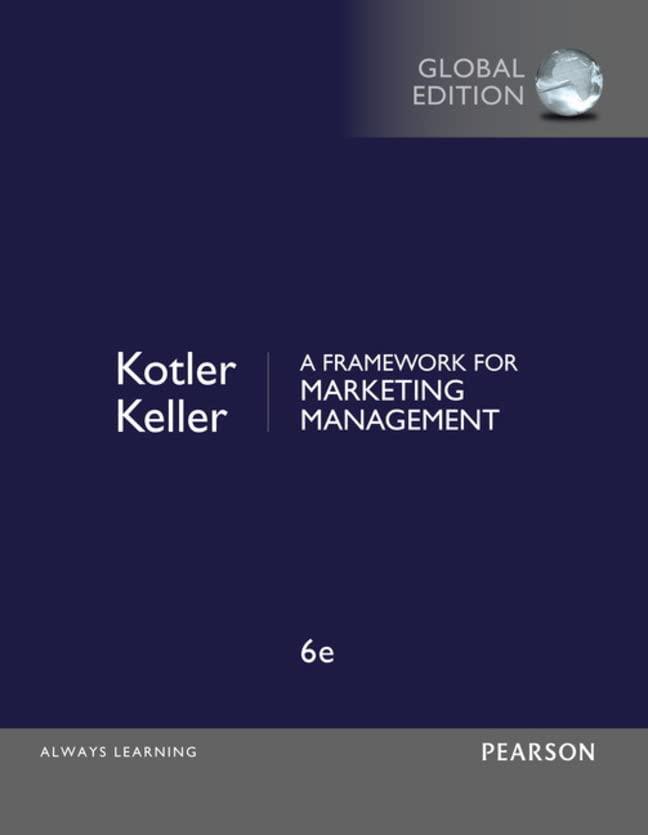 framework for marketing management 6th global edition philip kotler, kevin keller 1292093145, 9781292093147