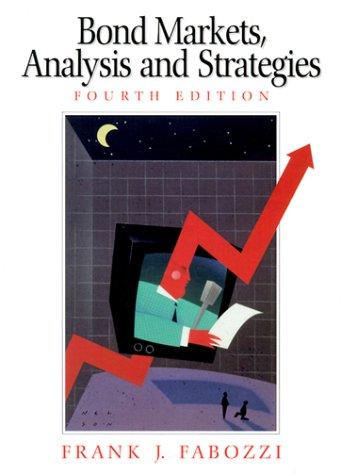 bond markets analysis and strategies 4th edition frank j. fabozzi 0130402664, 9780130402660