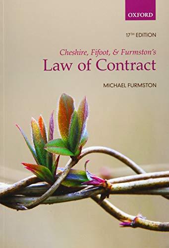cheshire fifoot and furmstons law of contract 17th edition michael furmston 0198747381, 978-0198747383