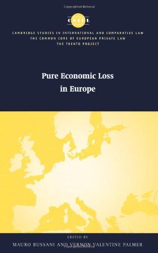 pure economic loss in europe 1st edition mauro bussani, vernon valentine palmer 0521824648, 978-0521824644