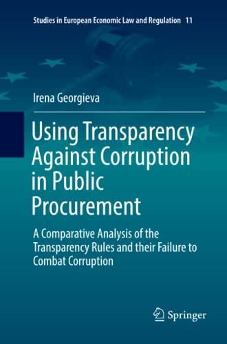 using transparency against corruption in public procurement 1st edition irena georgieva 3319846140,