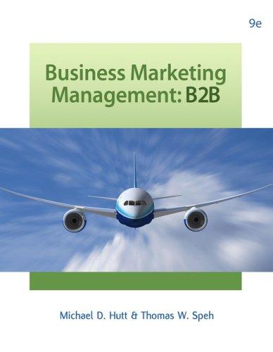 business marketing management b2b 9th edition michael d. hutt, thomas w. speh 0324316852, 9780324316858