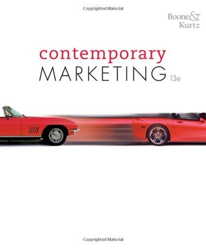 contemporary marketing 13th edition louis e. boone, david l. kurtz 0324536380, 9780324536386