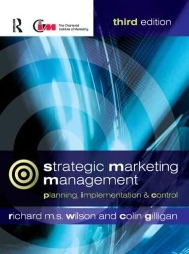 strategic marketing management 3rd edition richard m.s. wilson, colin gilligan 0750659386, 9780750659383