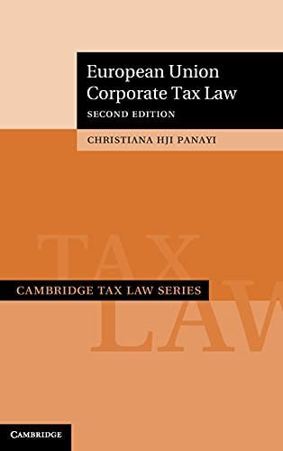 european union corporate tax law 2nd edition christiana hji panayi 1108839029, 978-1108839020