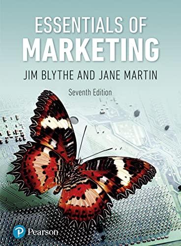 essentials of marketing 7th edition jim blythe, jane martin 1292244100, 9781292244105
