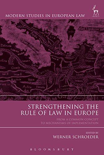 strengthening the rule of law in europe from a common concept to mechanisms of implementation 1st edition