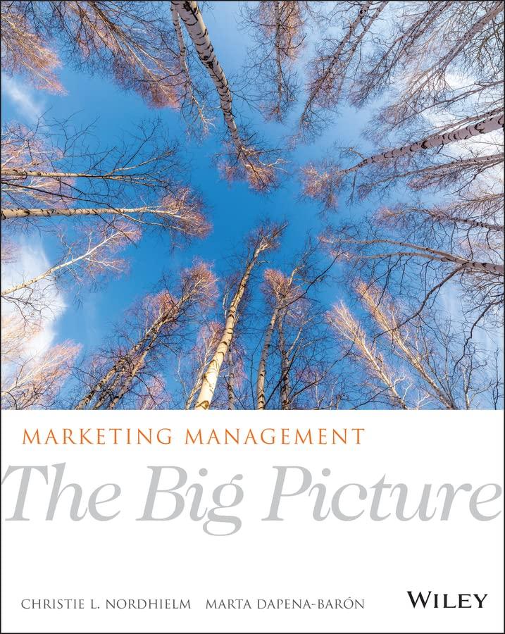 marketing management the big picture 1st edition christie l. nordhielm, marta dapena baron 1118014553,