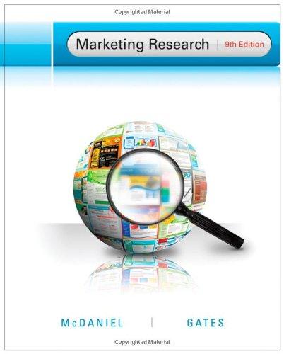 marketing research 9th edition carl mcdaniel jr, roger gates 1118074610, 9781118074619