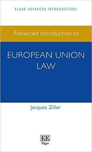 advanced introduction to european union law 1st edition jacques ziller 178811955x, 978-1788119559