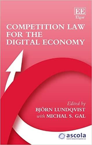 competition law for the digital economy 1st edition björn lundqvist, michal s. gal 1788971825, 978-1788971829