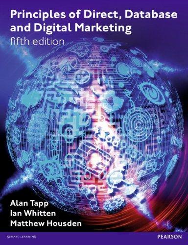 principles of direct database and digital marketing 5th edition alan tapp 0273756508, 9780273756507