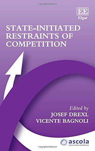 state-initiated restraints of competition 1st edition josef drexl, vicente bagnoll 1784714976, 978-1784714970
