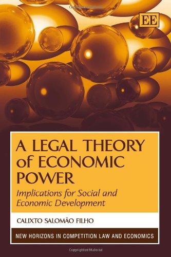 a legal theory of economic power implications for social and economic development 1st edition calixto
