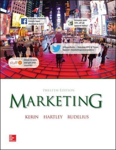 marketing 12th edition roger kerin, steven hartley, william rudelius 0077861035, 9780077861032