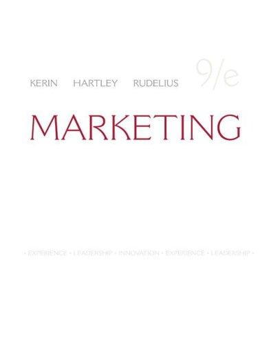 marketing 9th edition roger kerin, steven hartley, william rudelius 0073404721, 9780073404721