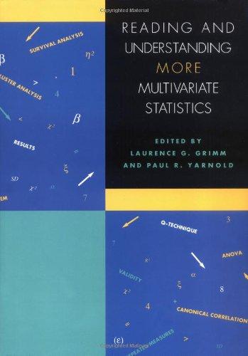 reading and understanding more multivariate statistics 1st edition laurence g. grimm, paul r. yarnold