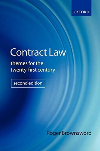 contract law themes for the twenty-first century 2nd edition roger brownsword 0199287619, 978-0199287611
