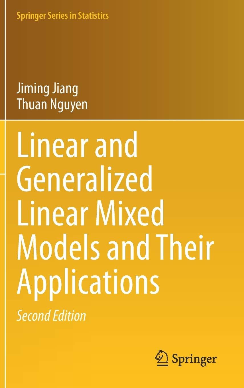 linear and generalized linear mixed models and their applications 2nd edition jiming jiang, thuan nguyen