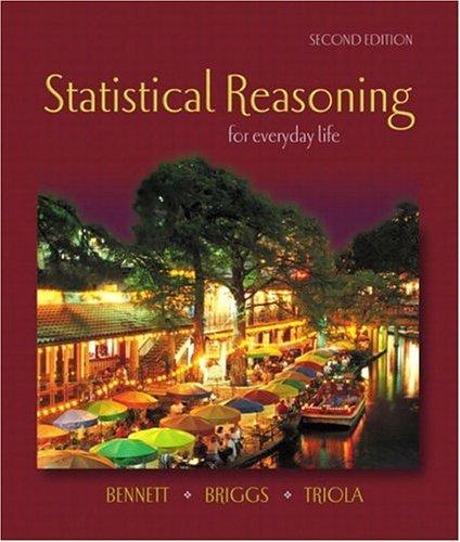 statistical reasoning for everyday life 2nd edition jeffrey bennett, william l. briggs, mario f. triola