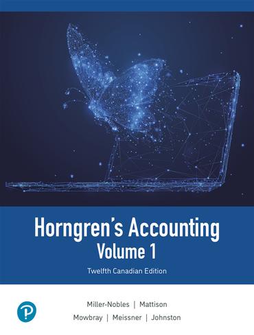 horngrens accounting volume 1 12th canadian edition tracie miller nobles, brenda mattison, ella mae matsumura