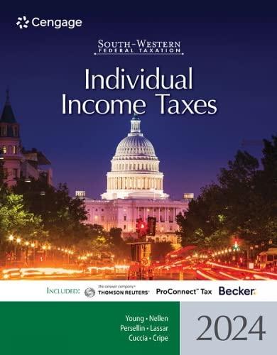 south-western federal taxation 2024 individual income taxes 47th edition james c. young, annette nellen, mark