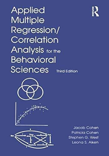 applied multiple regression correlation analysis for the behavioral sciences 3rd edition jacob cohen,