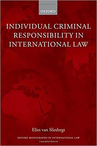 individual criminal responsibility in international law 1st edition elies van sliedregt 0199560366,