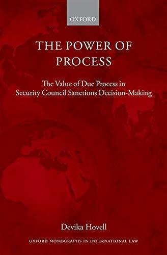 the power of process the value of due process in security council sanctions decision-making 1st edition