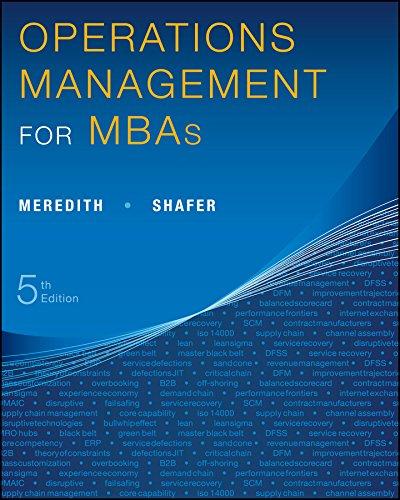 operations management for mbas 5th edition jack r. meredith, scott m. shafer 1118369971, 978-1118369975